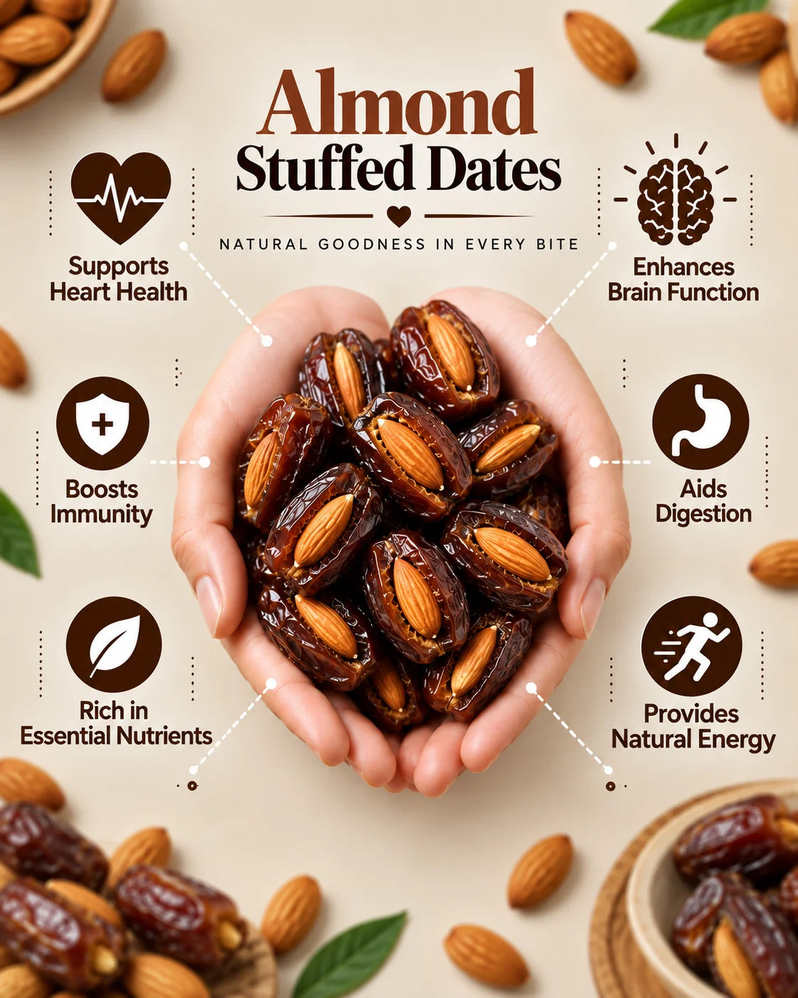 Almond Stuffed Dates – Badam Khajoor